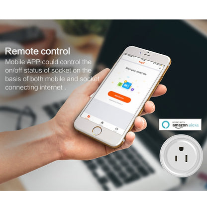 10A Round Shape WiFi Mini Plug APP Remote Control Timing Smart Socket Works with Alexa & Google Home, AC 100-240V, US Plug - Smart Socket by PMC Jewellery | Online Shopping South Africa | PMC Jewellery