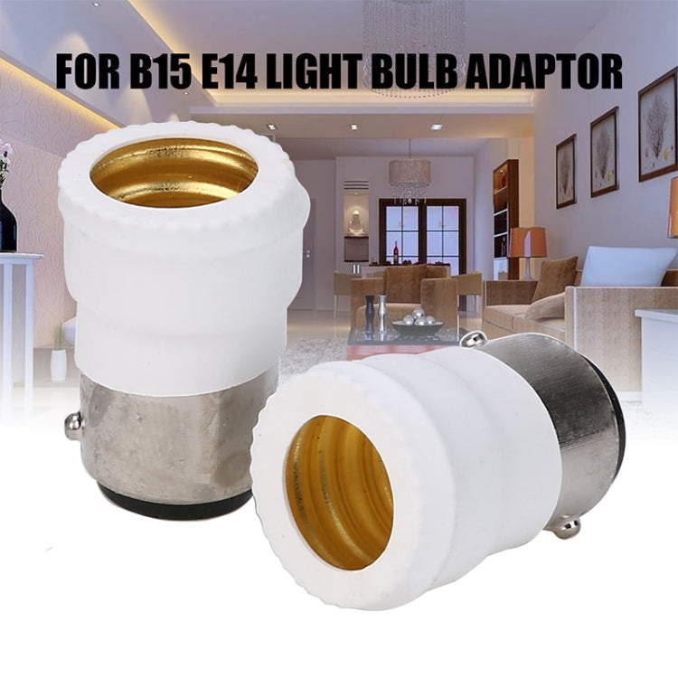 B15 to E14 Light Lamp Bulbs Adapter Converter - Connector & Plug by PMC TechLife | Online Shopping South Africa | PMC TechLife | Buy Now Pay Later Mobicred