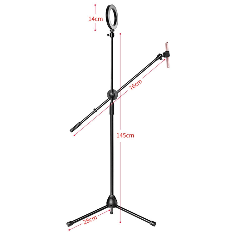 Desktop Mobile Phone Overhead Bracket Photography Micro-Course Video Recording Live Broadcasting Tripod,Single-camera Setup + Light Supplementary Lamp - Stand by PMC Jewellery | Online Shopping South Africa | PMC Jewellery