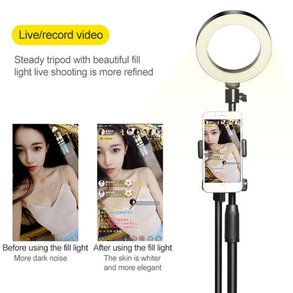 Desktop Mobile Phone Overhead Bracket Photography Micro-Course Video Recording Live Broadcasting Tripod,Single-camera Setup + Light Supplementary Lamp - Stand by PMC Jewellery | Online Shopping South Africa | PMC Jewellery
