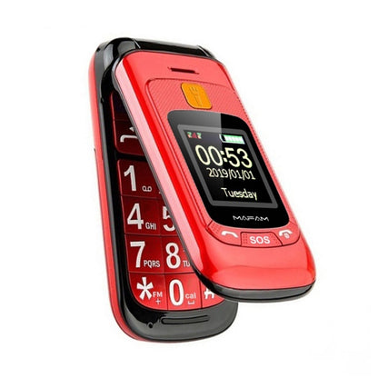 Mafam F899 Flip Phone, 2.4 inch, 32MB+32MB, Support FM, SOS, GSM, Family Number, Big Keys, Dual SIM(Red) - Others by PMC Jewellery | Online Shopping South Africa | PMC Jewellery