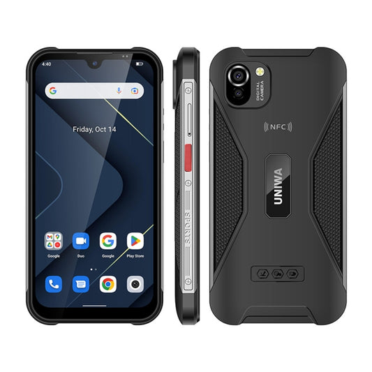 UNIWA W555 Rugged Phone, 3GB+32GB, Dual Rear Cameras, IP68 Waterproof Dustproof Shockproof, 5.71 inch Android 12.0 MTK6761 Quad Core up to 2.0GHz, Network: 4G, NFC, OTG, Global Version (Black) - UNIWA by UNIWA | Online Shopping South Africa | PMC Jewellery