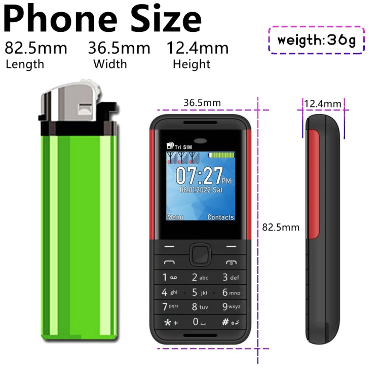 SERVO BM5310 Mini Mobile Phone, Russian Key, 1.33 inch, MTK6261D, 21 Keys, Support Bluetooth, FM, Magic Sound, Auto Call Record, GSM, Triple SIM (White) - free shipping - PMC TechLife - Order now!