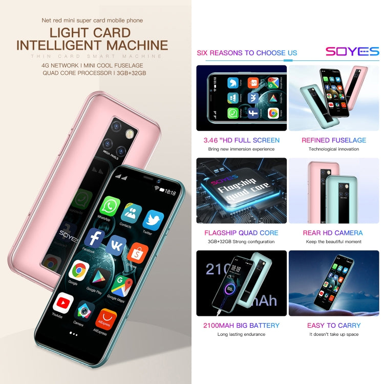 SOYES S10H, 3GB+32GB, Face Identification, 3.46 inch Android 9.0 MTK6739CW Quad Core up to 1.28GHz, Dual SIM, Bluetooth, WiFi, GPS, Network: 4G(Black) - SOYES by SOYES | Online Shopping South Africa | PMC Jewellery