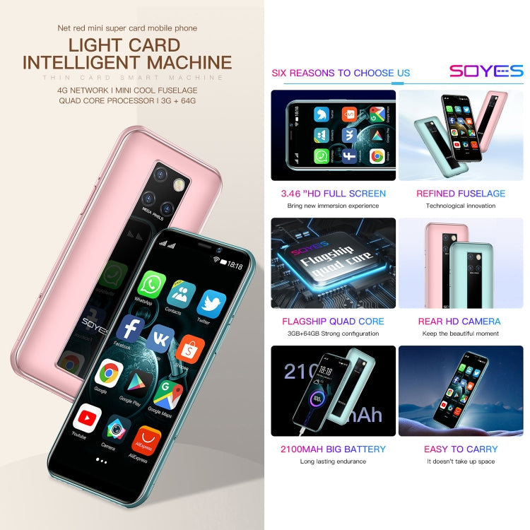 SOYES S10H, 3GB+64GB, Face Identification, 3.46 inch Android 9.0 MTK6739CW Quad Core up to 1.28GHz, Dual SIM, Bluetooth, WiFi, GPS, Network: 4G(Black) - SOYES by SOYES | Online Shopping South Africa | PMC Jewellery