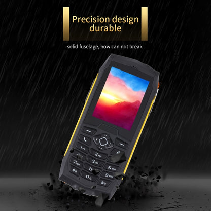 Rugtel R1D Rugged Phone, IP68 Waterproof Dustproof Shockproof, 2.4 inch, MTK6261D, 2000mAh Battery, Loud Box Speaker, FM, Network: 2G, Dual SIM(Yellow) - Others by Rugtel | Online Shopping South Africa | PMC Jewellery | Buy Now Pay Later Mobicred