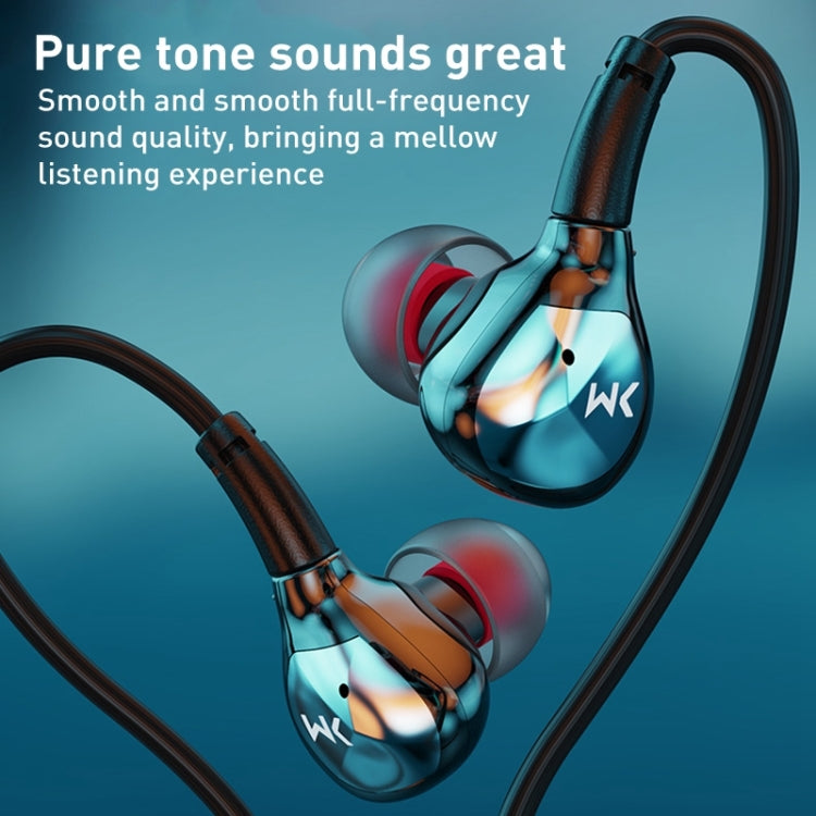WK Black Gold Series YC06 8 Pin HIFI Sound Quality Wired Headphones (White) - In Ear Wired Earphone by WK | Online Shopping South Africa | PMC Jewellery