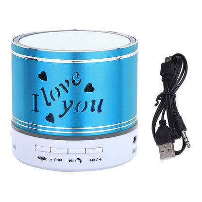 A9L Mini Portable Bluetooth Stereo Speaker with RGB LED Light, Built-in MIC, Support Hands-free Calls & TF Card & AUX(Blue) - Mini Speaker by PMC Jewellery | Online Shopping South Africa | PMC Jewellery