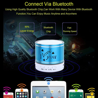 A9L Mini Portable Bluetooth Stereo Speaker with RGB LED Light, Built-in MIC, Support Hands-free Calls & TF Card & AUX(Blue) - Mini Speaker by PMC Jewellery | Online Shopping South Africa | PMC Jewellery