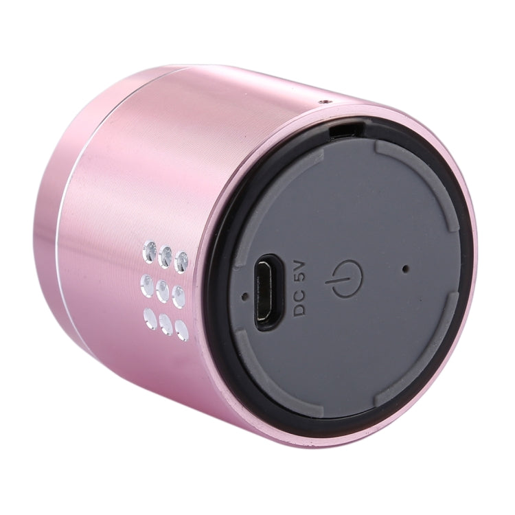 PTH-02 Portable True Wireless Stereo Mini Bluetooth Speaker with LED Indicator & Sling(Pink) - Mini Speaker by PMC Jewellery | Online Shopping South Africa | PMC Jewellery