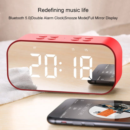 AEC BT501 Bluetooth 5.0 Mini Speaker with LED & Alarm Clock & Clock & Mirror, Support 32G TF Card(Black) - Mini Speaker by AEC | Online Shopping South Africa | PMC Jewellery