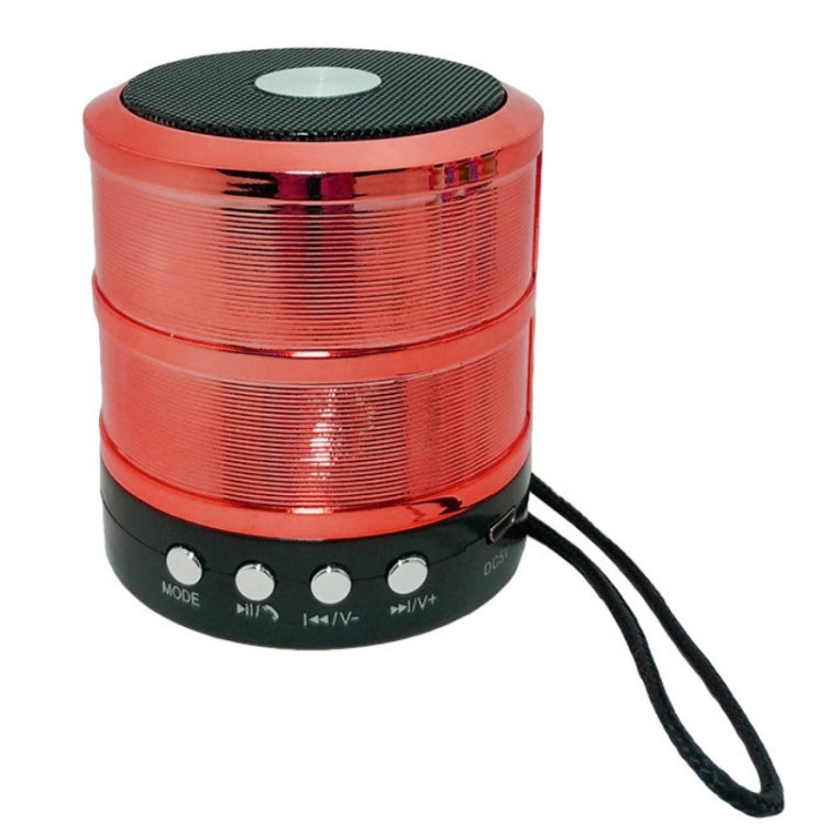 WS-887 Bluetooth Speaker with Lanyard, Support Hands-free Call & FM & U Disk & TF Card & AUX(Red) - Mini Speaker by PMC Jewellery | Online Shopping South Africa | PMC Jewellery