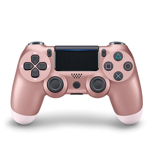 For PS4 Wireless Bluetooth Game Controller Gamepad with Light, US Version(Rose Gold) - Gamepads by PMC Jewellery | Online Shopping South Africa | PMC Jewellery