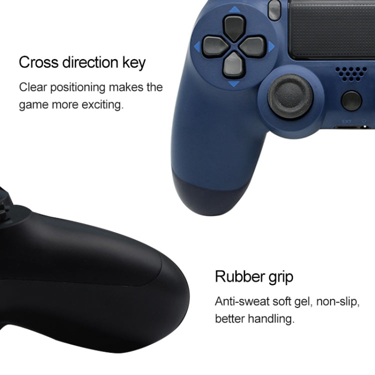Wireless Bluetooth Game Handle Controller with Lamp for PS4, US Version(Dark Blue) - Gamepads by PMC Jewellery | Online Shopping South Africa | PMC Jewellery