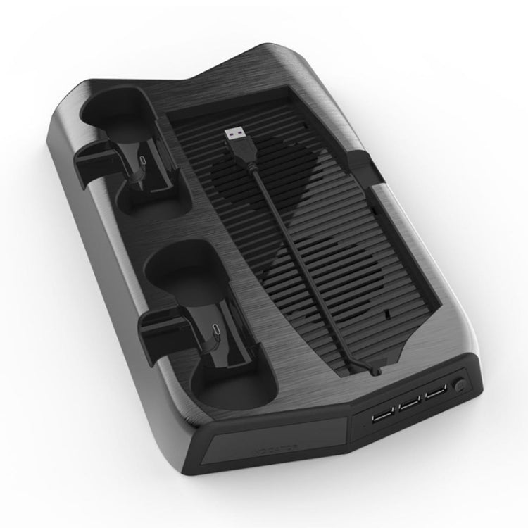 KJH P5-010-2 Multi-function Charging Cooling Fan Base with Storage Tray Bracket For PS5 De / UHD - Charger & Power by PMC TechLife | Online Shopping South Africa | PMC TechLife