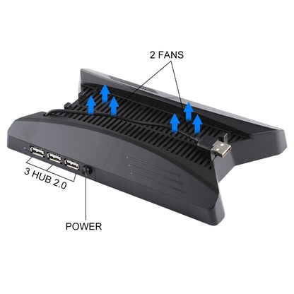 3 in 1 Charger Charging Dock Station Stand + Cooling Fans + 3 USB HUBs for Playstation PS4 Pro - Charger & Power by PMC Jewellery | Online Shopping South Africa | PMC Jewellery