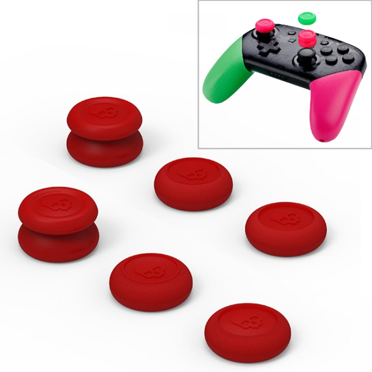 Skull&Co Pro / PS4 Gamepad Rocker Cap Button Cover Thumb Grip Set for Nintendo Switch / Switch Lite / JOYCON(Red) - Cases by PMC Jewellery | Online Shopping South Africa | PMC Jewellery