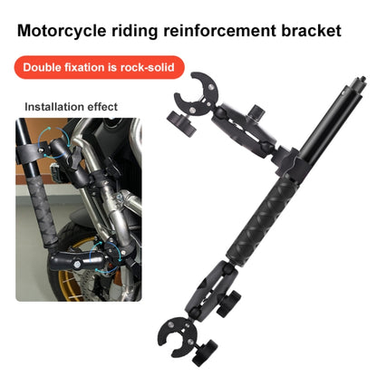 Motorcycle Double Dual-heads Crabs Clamps Handlebar Fixed Mount Selfie Stick - Bicycle Handlebar Mount by PMC Jewellery | Online Shopping South Africa | PMC Jewellery
