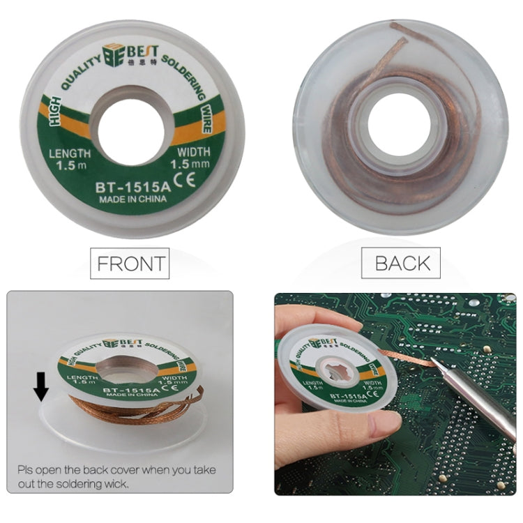 BST-1515A   Desoldering Wire Solder Remover Wire - Welding Wire by BEST | Online Shopping South Africa | PMC Jewellery