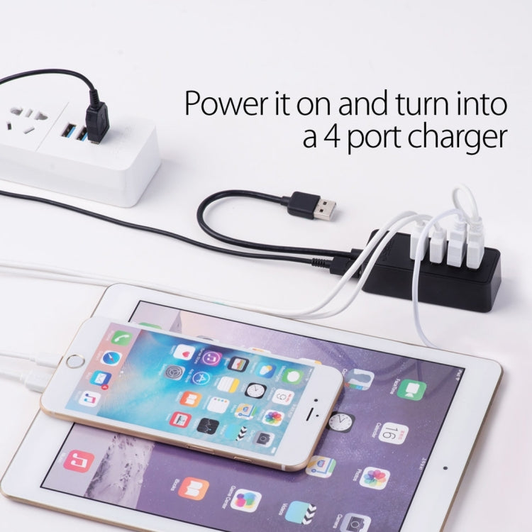 ORICO W5P-U3-30 4-Port USB 3.0 Desktop HUB with 30cm Micro USB Cable Power Supply(Black) - free shipping - PMC TechLife - Order now!
