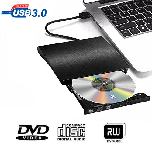 Brushed Texture USB 3.0 POP-UP Mobile External DVD-Rw DVD / CD Rewritable Drive External ODD & HDD Device - Rewritable Drive by PMC TechLife | Online Shopping South Africa | PMC TechLife