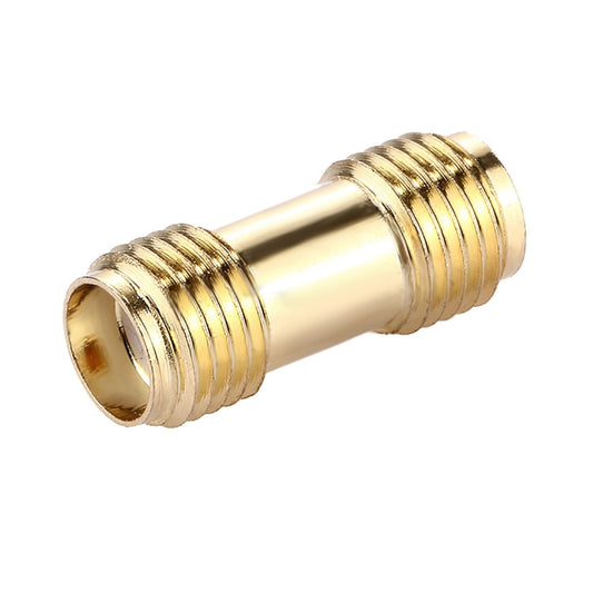 SMA Female to SMA Female Connector Adapter(Gold) - Connectors by PMC Jewellery | Online Shopping South Africa | PMC Jewellery