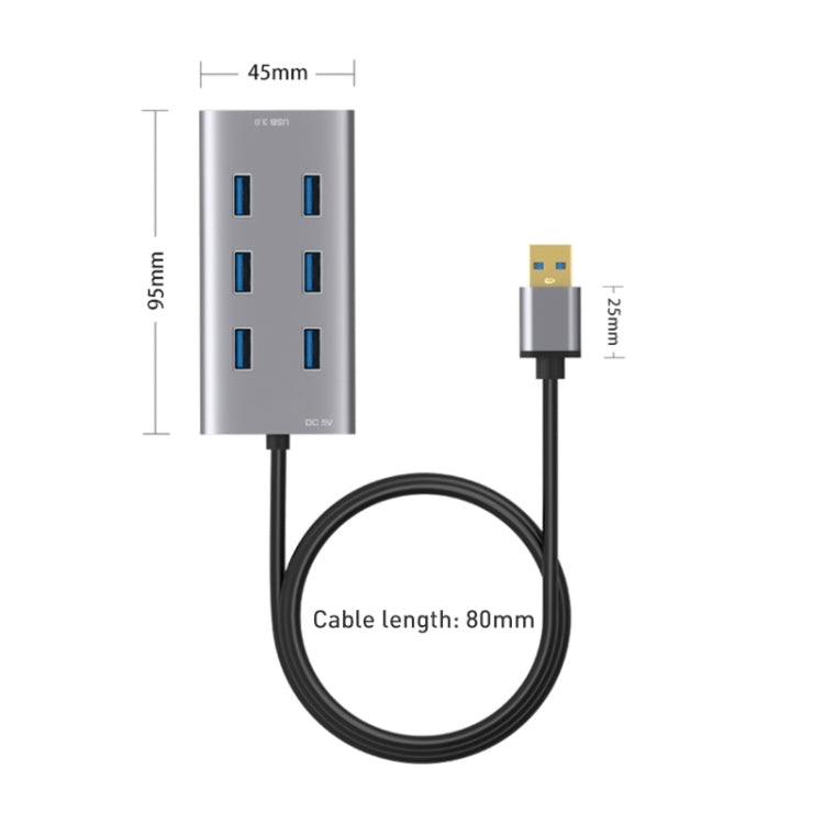 8108 7 Ports USB 3.0 to USB 3.0 HUB, Cable Length: 80cm - USB 3.0 HUB by PMC Jewellery | Online Shopping South Africa | PMC Jewellery