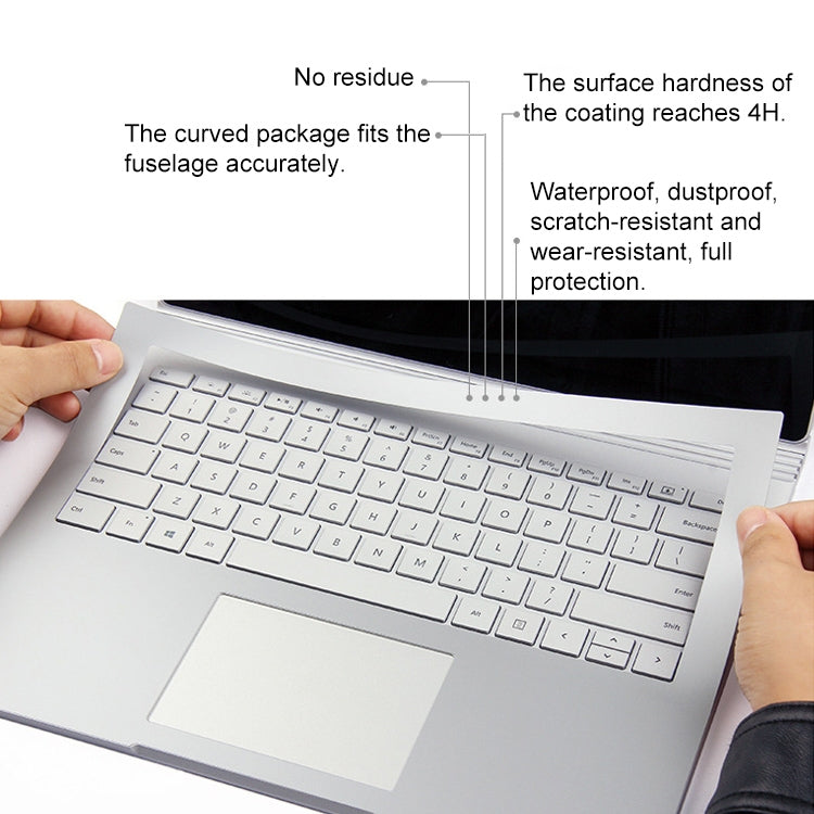 4 in 1 Notebook Shell Protective Film Sticker Set for Microsoft Surface Book 2 15 inch(Grey) - free shipping - PMC TechLife - Order now!