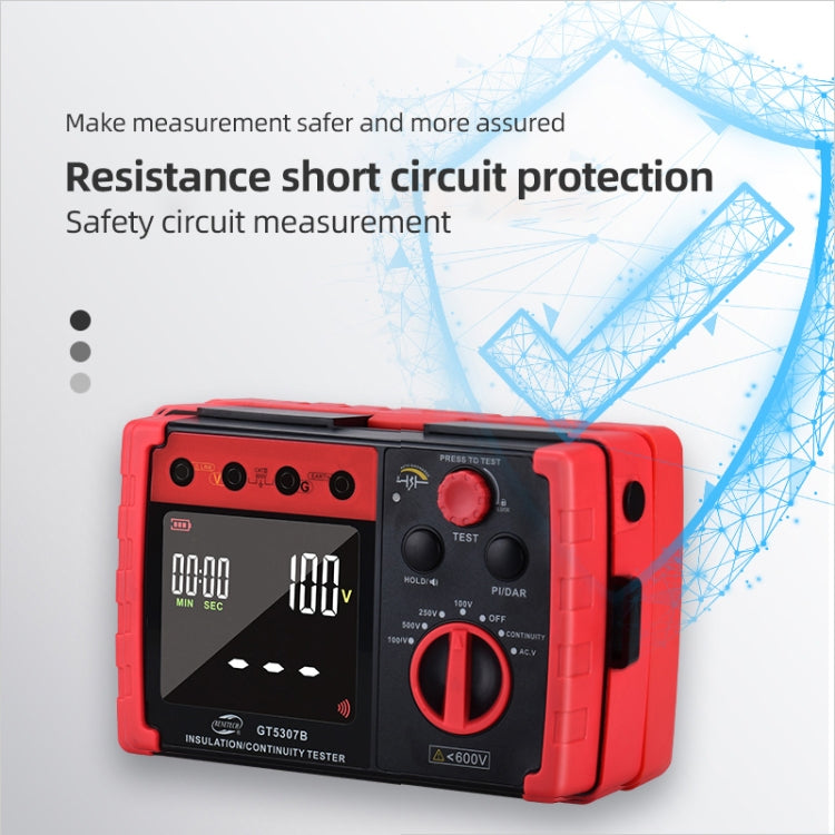 BENETECH GT5307B Professional LCD Digital Insulation Resistance Tester - Battery & Resistance Tester by BENETECH | Online Shopping South Africa | PMC Jewellery | Buy Now Pay Later Mobicred