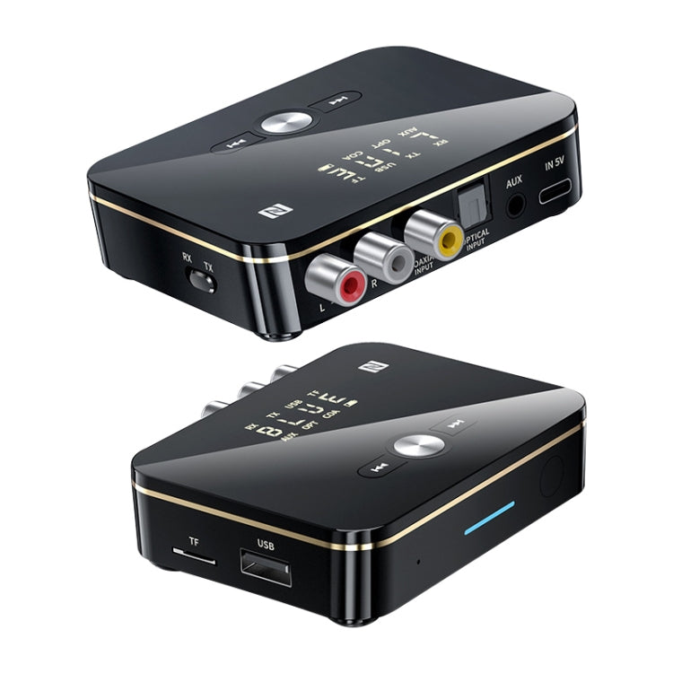 M8 NFC 2 in 1 NFC Optical Coaxial Bluetooth 5.0 Audio Transmitter Receiver with Digital Display - Audio Receiver Transmitter by PMC Jewellery | Online Shopping South Africa | PMC Jewellery