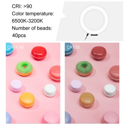 PULUZ 4.7 inch 12cm Ring Light Horizontal Dual Phone Brackets Desktop Holder Video Light Kits - Ring Light by PULUZ | Online Shopping South Africa | PMC Jewellery