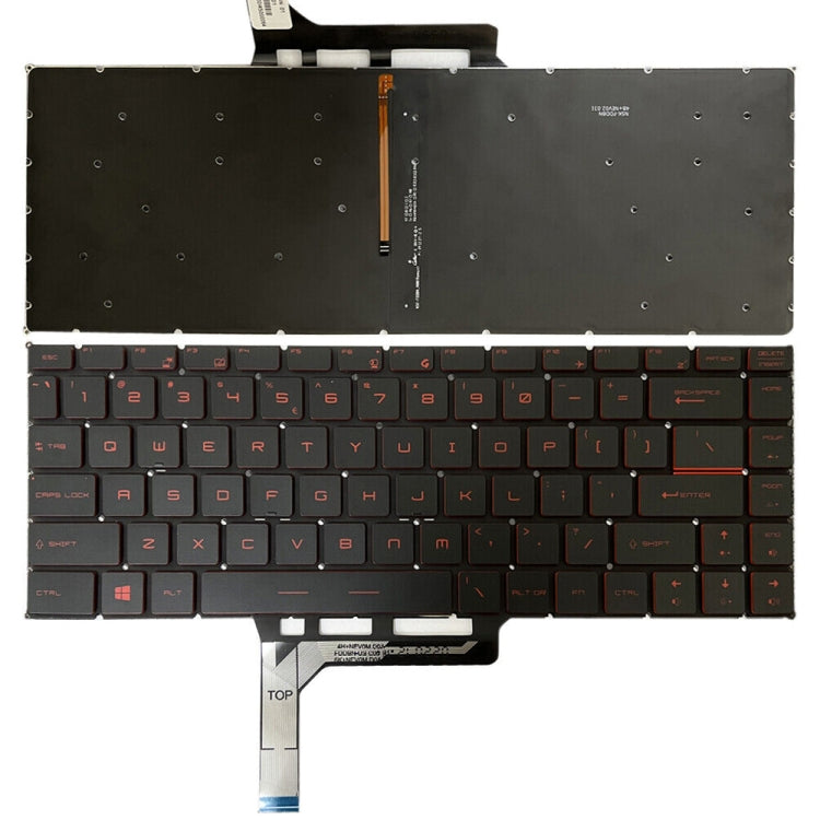 US Version Laptop Keyboard with Backlight for MSI GS65 / GS65VR / MS-16Q2 / Stealth 8SE /8SF / 8SG /Thin 8RE / Thin 8RF (Red) - Replacement Keyboards by PMC Jewellery | Online Shopping South Africa | PMC Jewellery