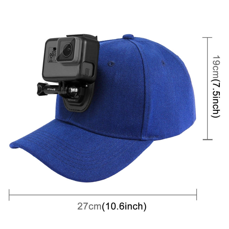 PULUZ Baseball Hat with J-Hook Buckle Mount & Screw for GoPro, DJI OSMO Action and Other Action Cameras(Blue) -  by PMC Jewellery | Online Shopping South Africa | PMC Jewellery