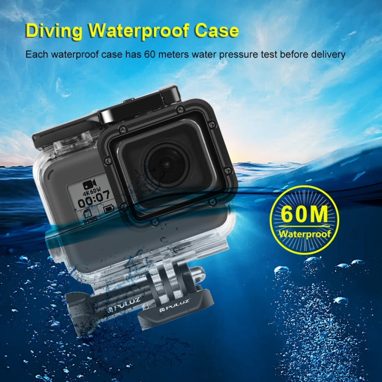 PULUZ for GoPro HERO(2018) / HERO7 Black /6 /5 60m Underwater Waterproof Housing Diving Protective Case with Buckle Basic Mount & Screw - Waterproof Cases by PULUZ | Online Shopping South Africa | PMC Jewellery