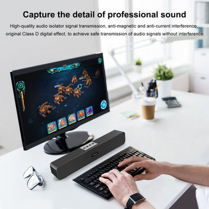 PULUZ 10W Soundbar Wired Wireless Bluetooth Surround Speaker(Black) - Desktop Speaker by PULUZ | Online Shopping South Africa | PMC Jewellery
