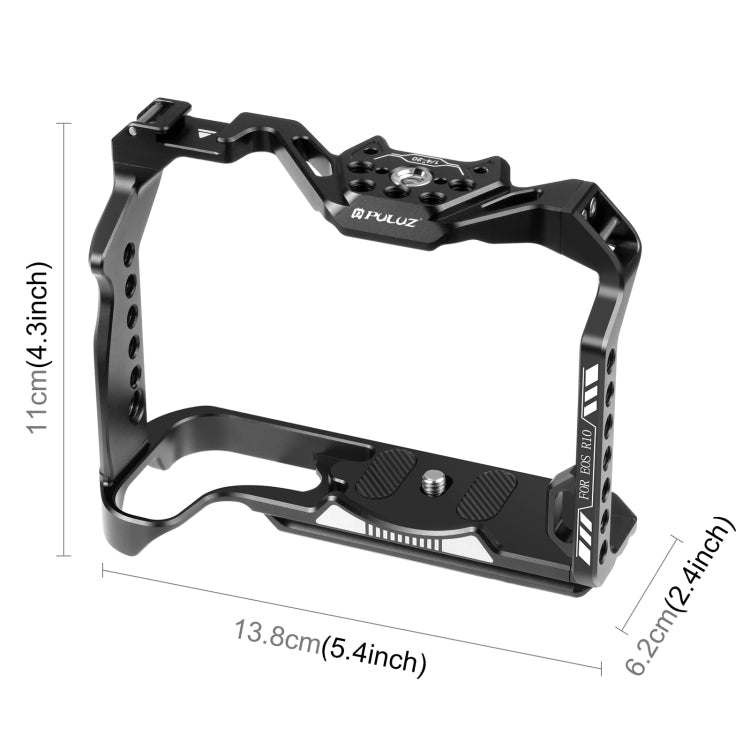 For Canon EOS R10 PULUZ Metal Camera Cage Stabilizer Rig (Black) - Camera Cage by PULUZ | Online Shopping South Africa | PMC Jewellery