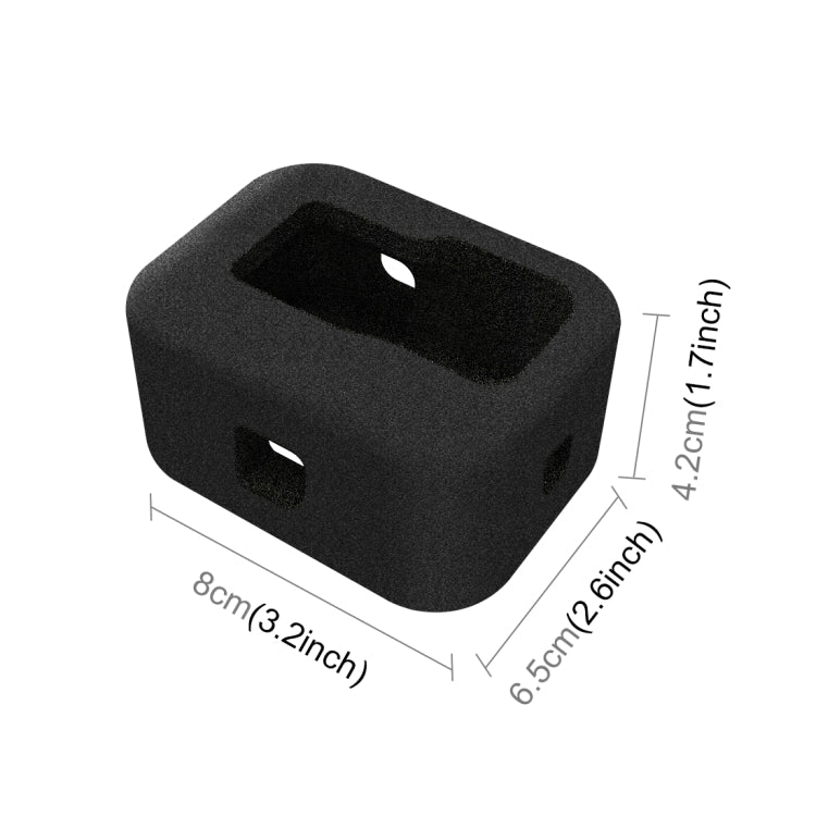 PULUZ for GoPro Hero11 Black / HERO10 Black / HERO9 Black Foam Windshield Housing Case(Black) - Silicone Cases by PULUZ | Online Shopping South Africa | PMC Jewellery