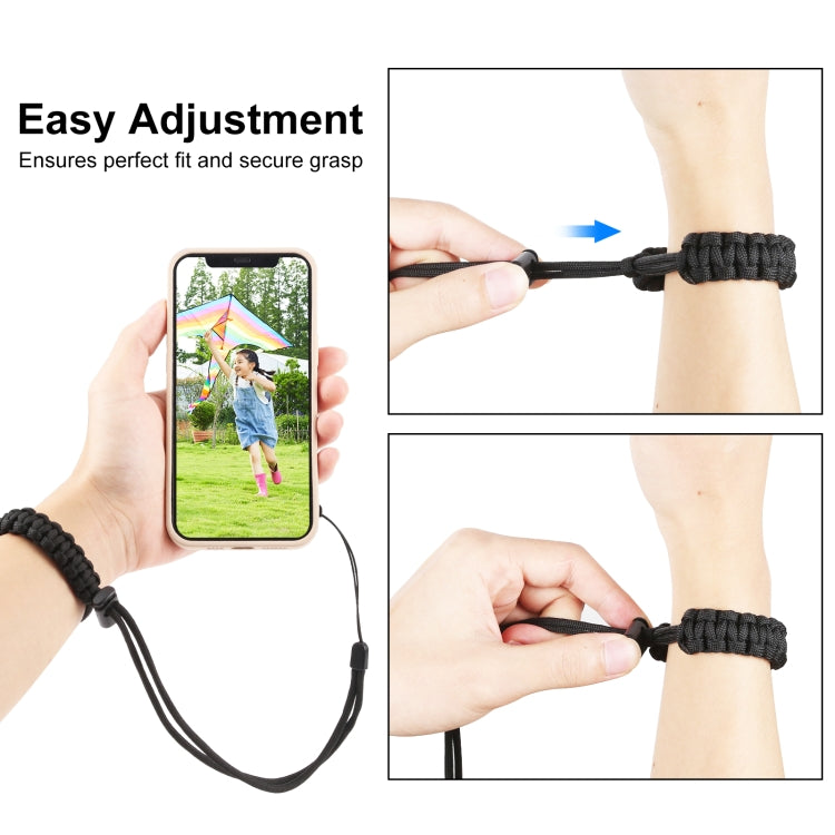 PULUZ Braided Sport Anti-lost Camera Adjustable Wrist Strap (Black) - Floating Grip & Ball by PULUZ | Online Shopping South Africa | PMC Jewellery