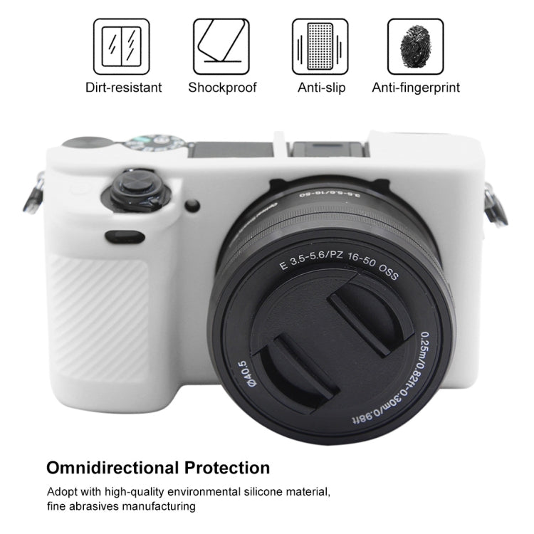 PULUZ Soft Silicone Protective Case for Sony ILCE-6300 / A6400(White) - Protective Case by PULUZ | Online Shopping South Africa | PMC TechLife | Buy Now Pay Later Mobicred