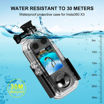 For Insta360 X3 PULUZ 30m Underwater Waterproof Housing Case - Case & Bags by PULUZ | Online Shopping South Africa | PMC Jewellery