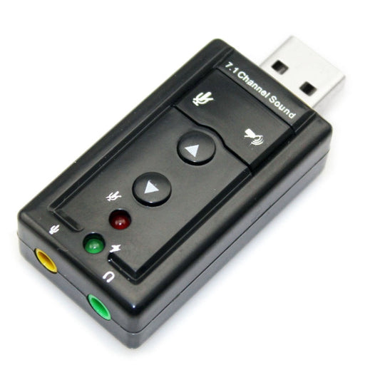 External USB 2.0 7.1 Channel 3D Virtual Audio Sound Card Adapter(Black) - USB Sound by PMC Jewellery | Online Shopping South Africa | PMC Jewellery