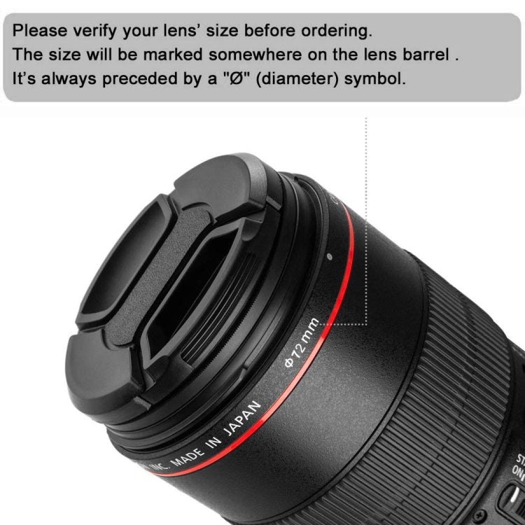72mm Center Pinch Camera Lens Cap(Black) - Lens Cap by PMC TechLife | Online Shopping South Africa | PMC TechLife