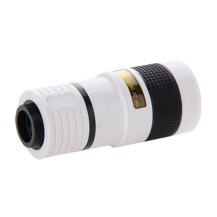 8X Zoom Telescope Telephoto Camera Lens with Clip(White) - Telescope & Microscope by PMC Jewellery | Online Shopping South Africa | PMC Jewellery