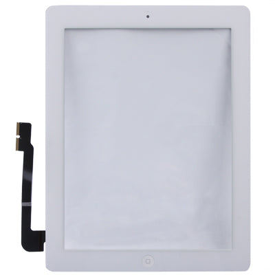 (Controller Button + Home Key Button PCB Membrane Flex Cable + Touch Panel Installation Adhesive)  Touch Panel for New iPad (iPad 3)(White) - free shipping - PMC TechLife - Order now!