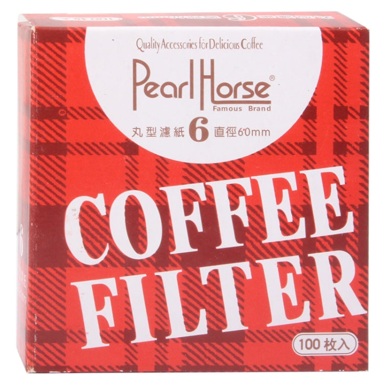 100 PCS Round Coffee Filter Paper, Diameter 60mm(White) - Coffee Tools by PMC TechLife | Online Shopping South Africa | PMC TechLife