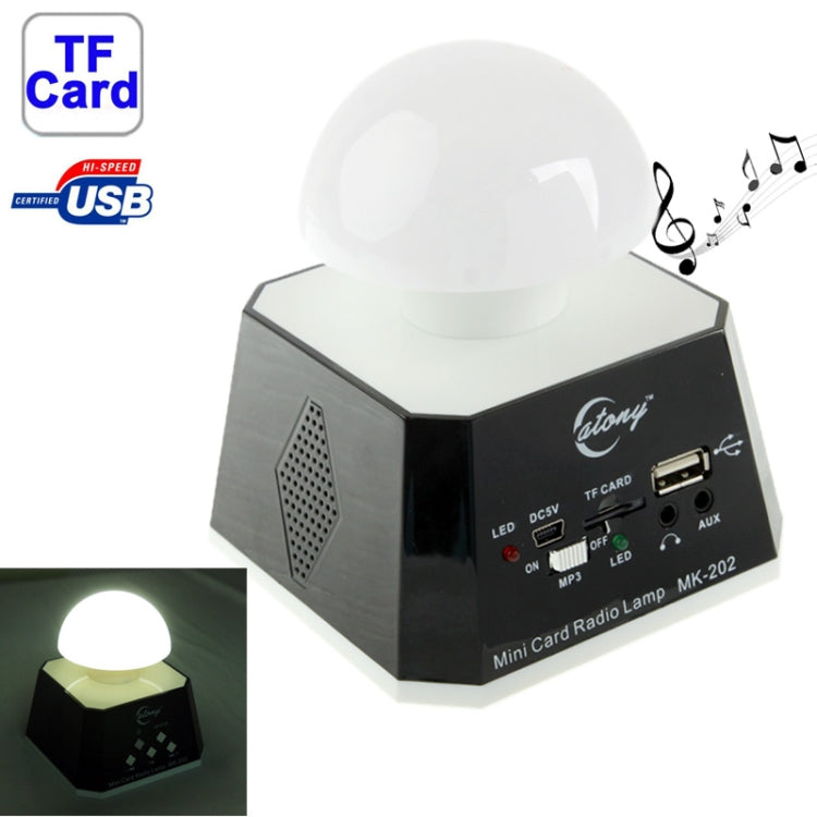 CT-0019 Multi LED Lights Speaker with FM Radio, Support TF Card(Black) - Desktop Speaker by PMC TechLife | Online Shopping South Africa | PMC TechLife
