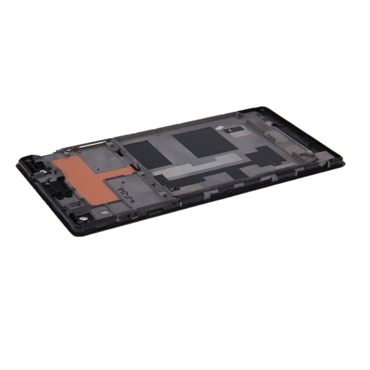 Front Housing  with Adhesive for Sony Xperia C3(Black) - Frame Bezel Plate by PMC TechLife | Online Shopping South Africa | PMC TechLife