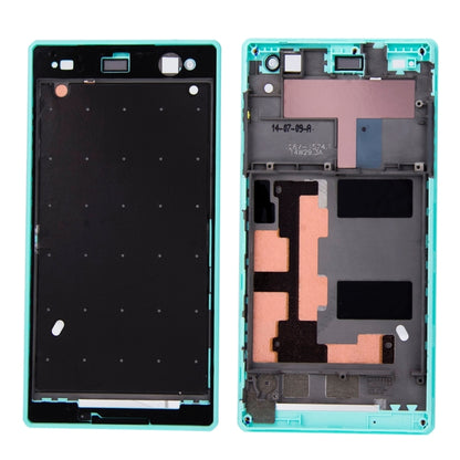 Front Housing  with Adhesive for Sony Xperia C3(Green) - Frame Bezel Plate by PMC Jewellery | Online Shopping South Africa | PMC Jewellery