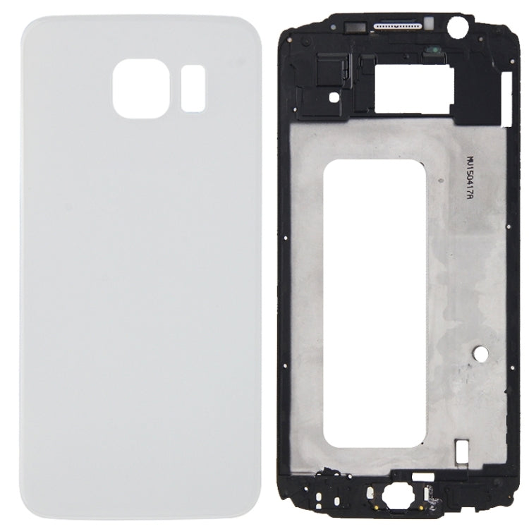 For Galaxy S6 / G920F Full Housing Cover (Front Housing LCD Frame Bezel Plate + Battery Back Cover ) (White) - Back Cover by PMC Jewellery | Online Shopping South Africa | PMC Jewellery