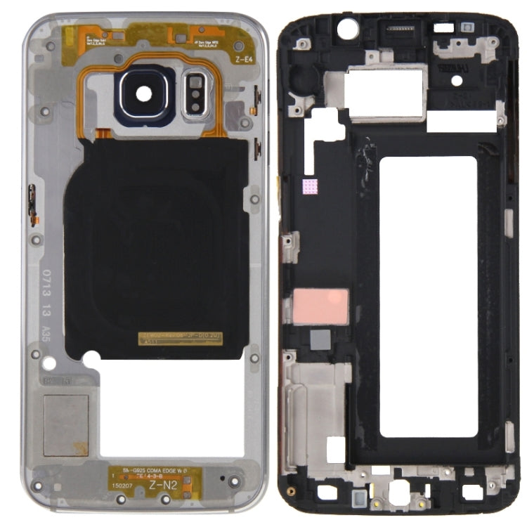 For Galaxy S6 Edge / G925 Full Housing Cover (Front Housing LCD Frame Bezel Plate + Back Plate Housing Camera Lens Panel ) (Grey) - Frame Bezel Plate by PMC Jewellery | Online Shopping South Africa | PMC Jewellery